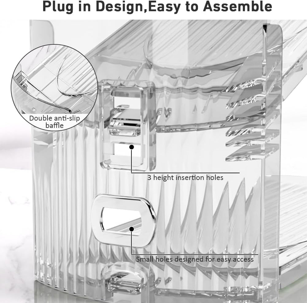 NVGSN 24Pack Clear Shoe Slot Organizer,Shoe Stacker,Storage Space Saver 50%