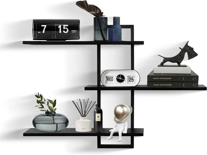 3 Tier Wall Shelf,Floating Shelf for Wall,Decorative Wall Shelves Modern
