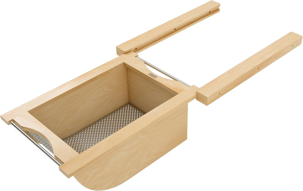 REV-A-SHELF Natural Maple/Stainless-Steel Produce Basket for 18” Base Cabinets