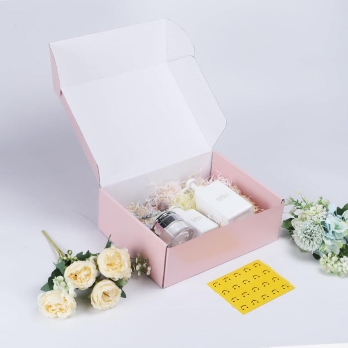 RLAVBL 12x9x4 Shipping Boxes Set of 20, Pink Corrugated Cardboard Box for Packing, Mailing, Business, Gift