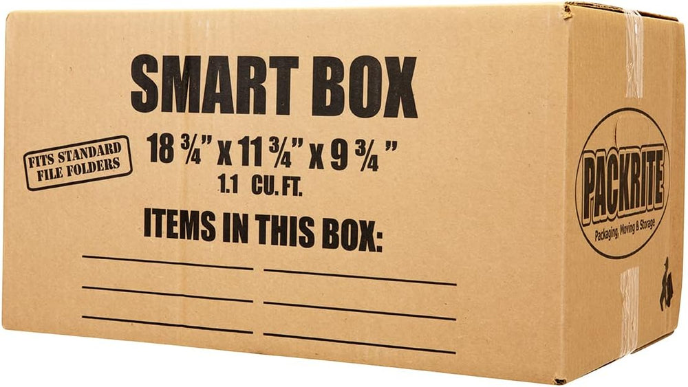 Smart Boxes, with Handles, Small Moving Boxes for Books Document Storage Pack...