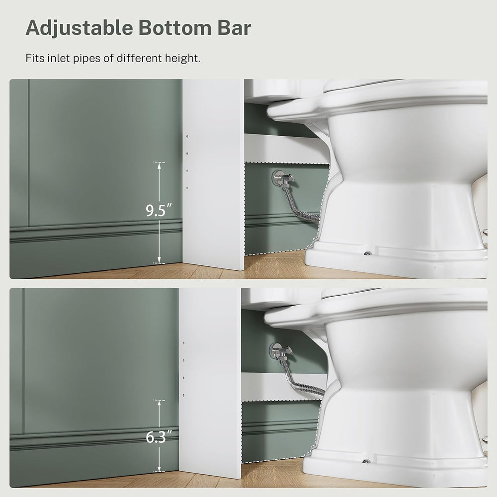 TEENFON Over The Toilet Storage Cabinet with 4 Open Shelves and Adjustable Sh...