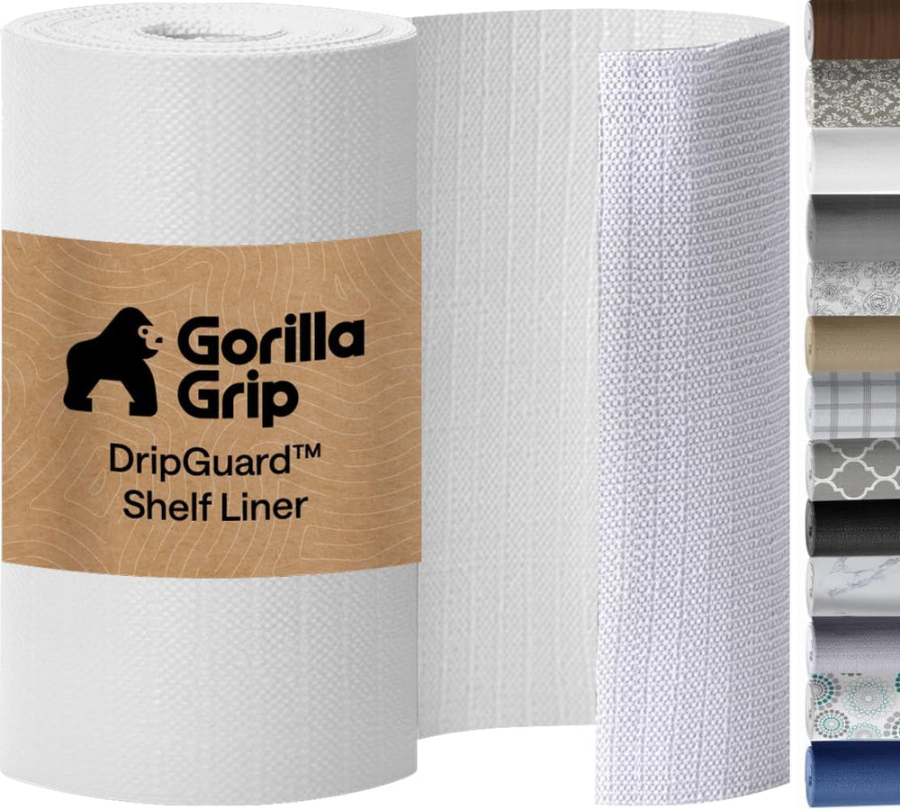 GORILLA GRIP Shelf Liner, Kitchen Drawer Protector, 20x240 White