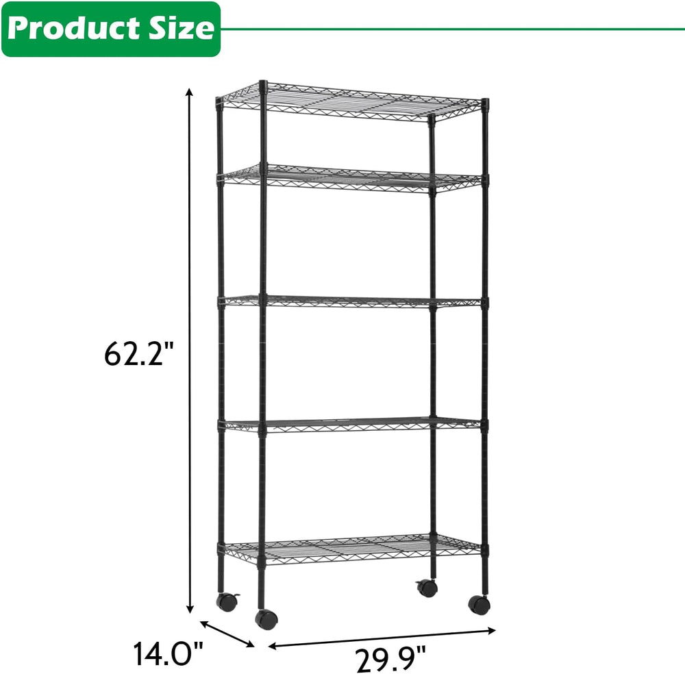 BestOffice 14"x30"x60" Commercial Storage Shelves Heavy Duty S...