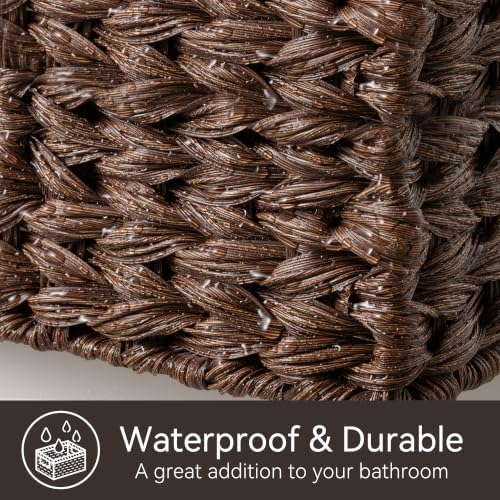 GRANNY SAYS Large Wicker Basket, Decorative Woven Basket for Storage, Waterpr...