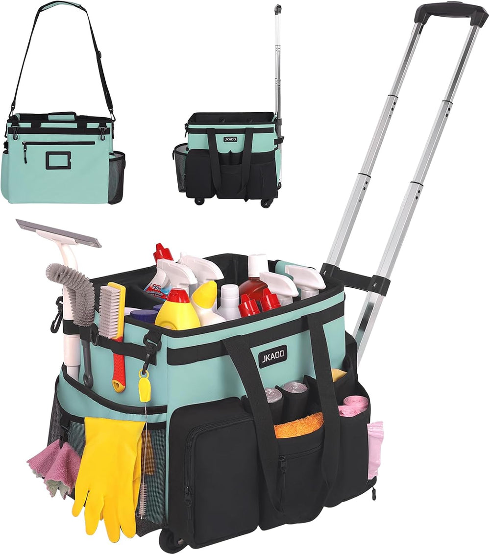Large Rolling Cleaning Caddy Bag