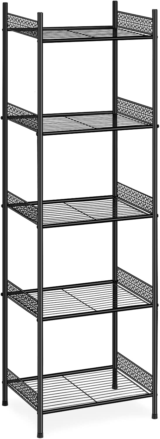 Nandae 5-Tier Bathroom Storage Shelf, Heavy Duty Wire Shelving Unit Free Stan...