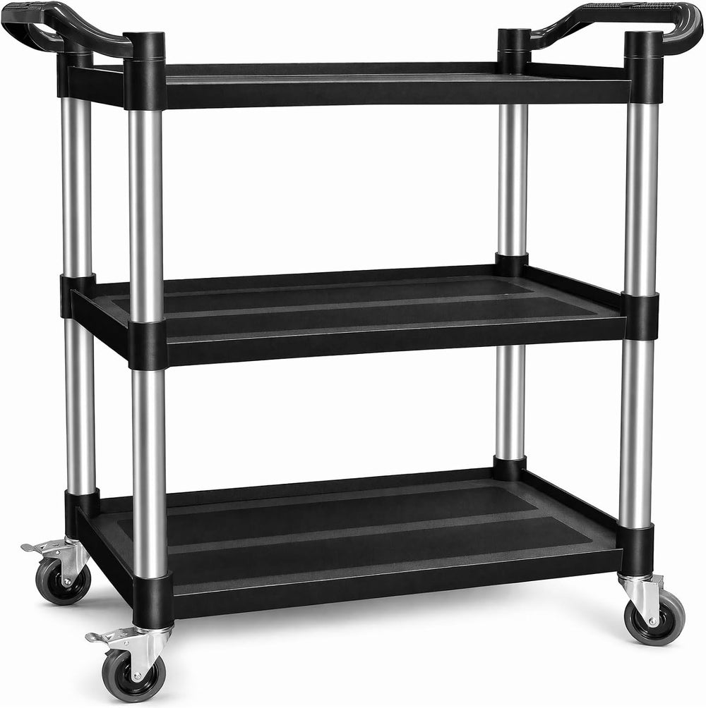 Utility Carts with Wheels, Rolling Kitchen Cart, 3 Tier Cart, Food Service Ca...