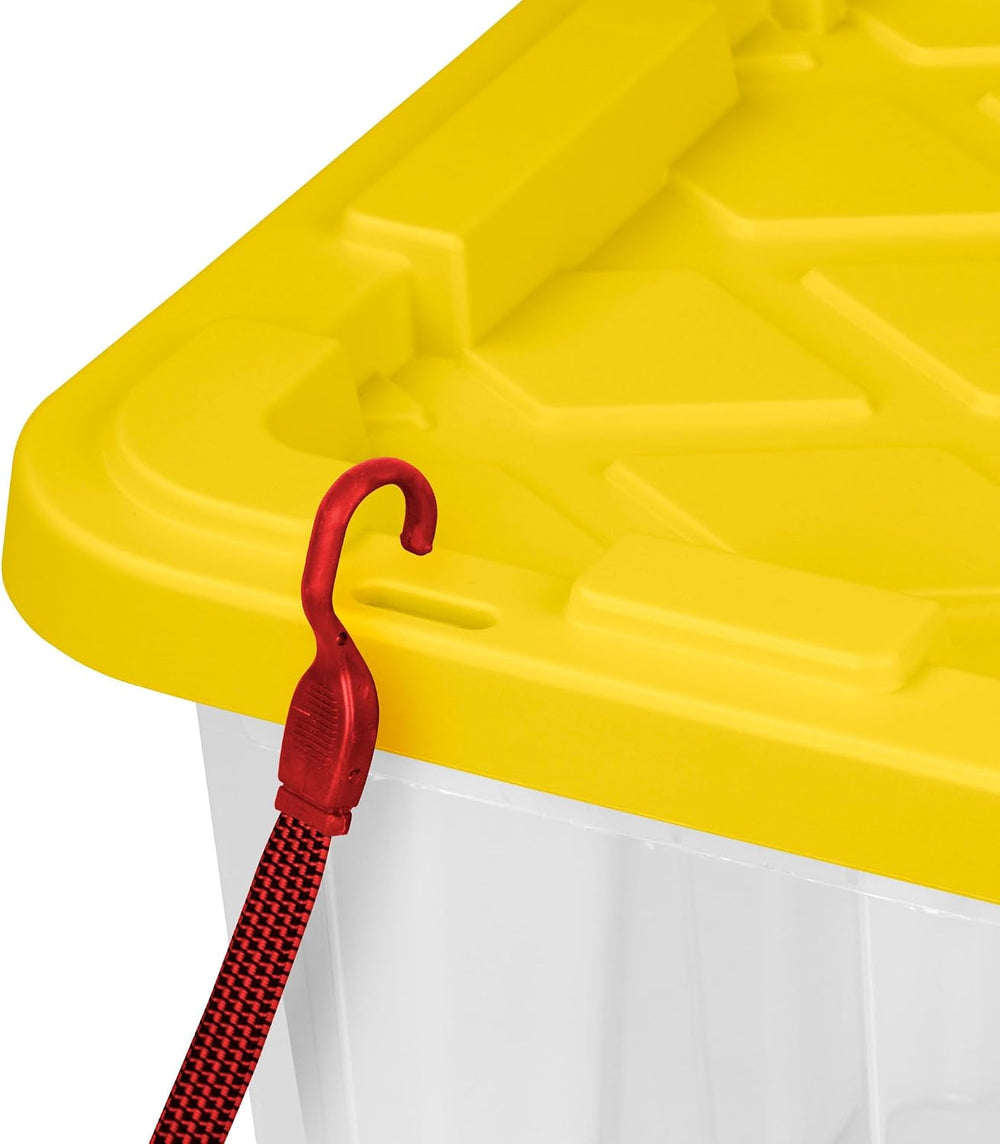 Sterilite Industrial Storage Tote with Lids for Garage, 27 Gallon, 16-Pack