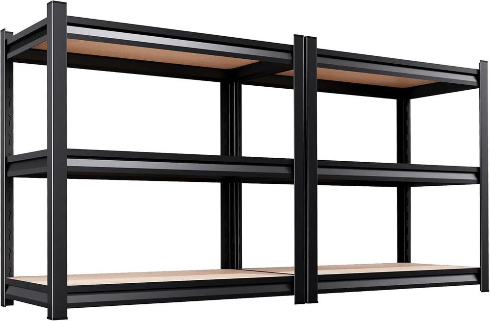 2Pack 3 Tier Garage Shelving,Garage Storage Shelves,Adjustable Heavy Duty Met...