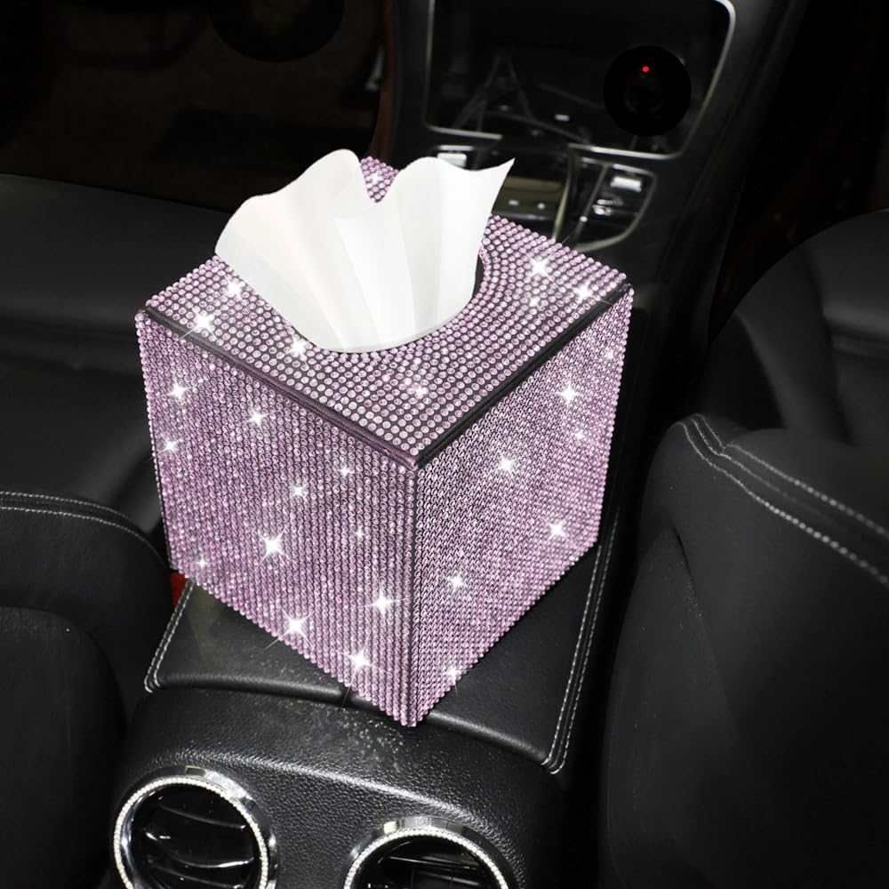 Bling Crystal Rhinestone Rectangular Tissue Box Cover - Sparkling Facial Napk...