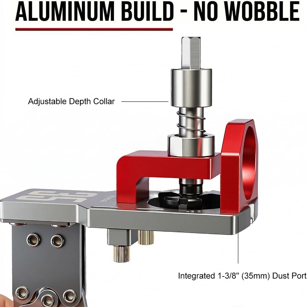 RUITOOL 35mm Concealed Hinge Jig System, Cabinet Door Mounting Jig & Door...