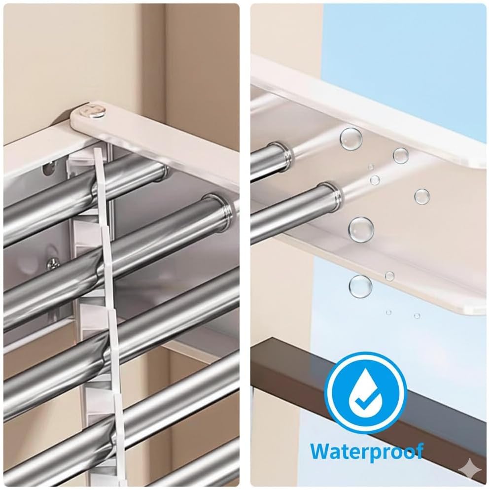 Wall Mounted Clothes Drying Rack 31.5" Foldable, 60 lb for Laundry &...