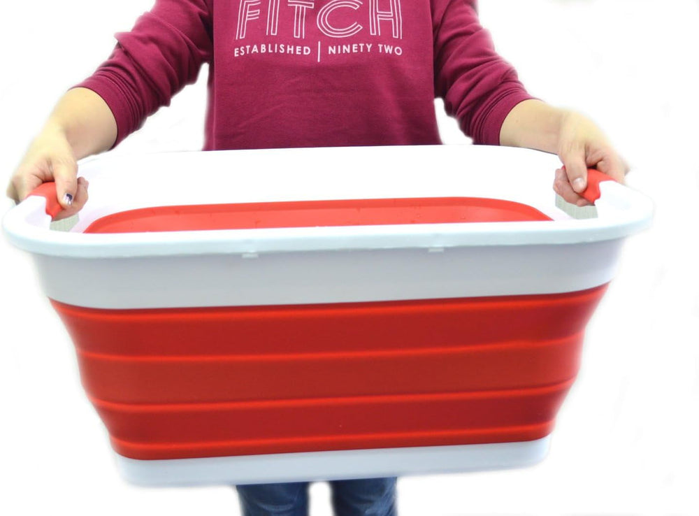 SAMMART Set of 2-41L(10.8 gallon) Collapsible Plastic Laundry Basket-Pop Up S...