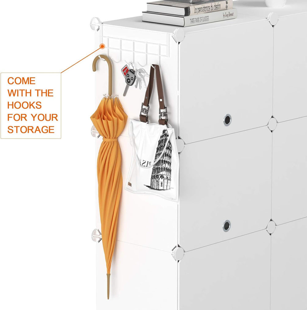 HOMIDEC Shoe Rack Organizer 32 Pair Modular Shoe Storage Cabinet for Closet