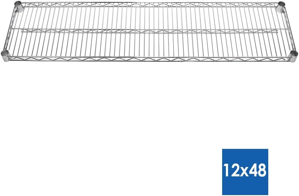 Shelving Inc.12 d x 48" w x 72" h Chrome Wire Shelving with 6 Tier ...