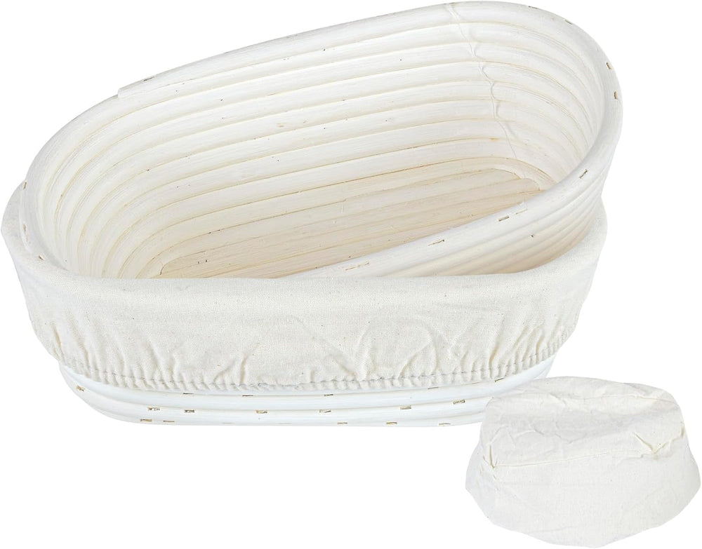 Restaurantware 9 3/4 In Oval Rattan Banneton Proofing Baskets, 1 Count