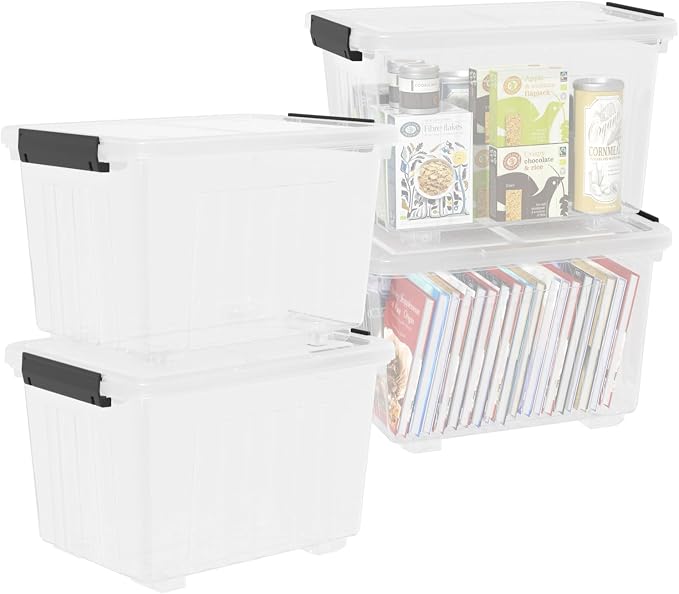 30 Quart Plastic Clear Storage Bin