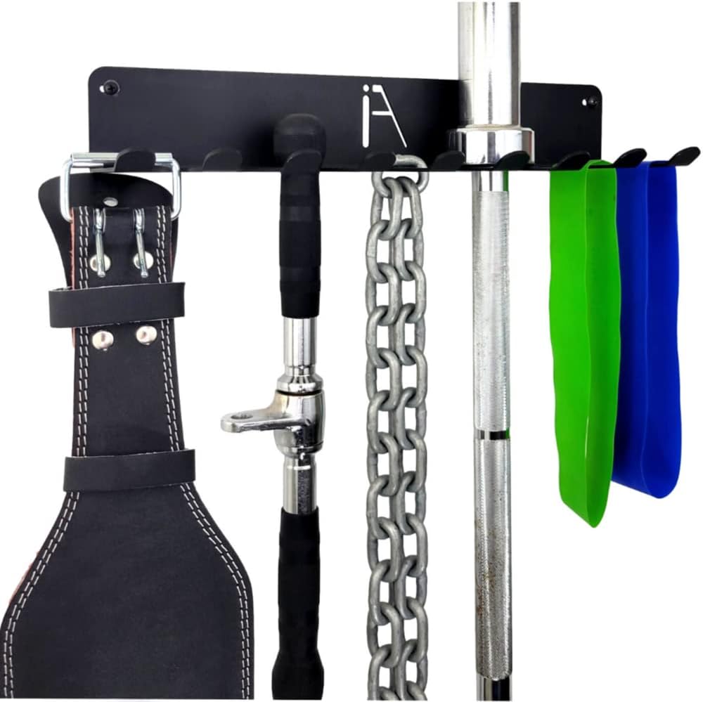 IRON AMERICAN USA Omega Gym Storage Rack 9 OR 11 Hook Heavy-Duty Gym Wall Org...