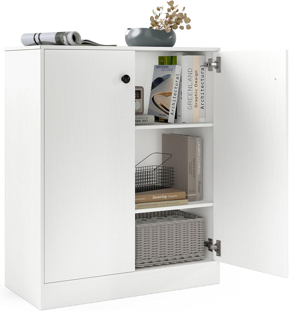 Giantex 2 Door Storage Base Cabinet (White)