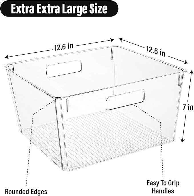 Clear Extra Large Plastic Storage Bins