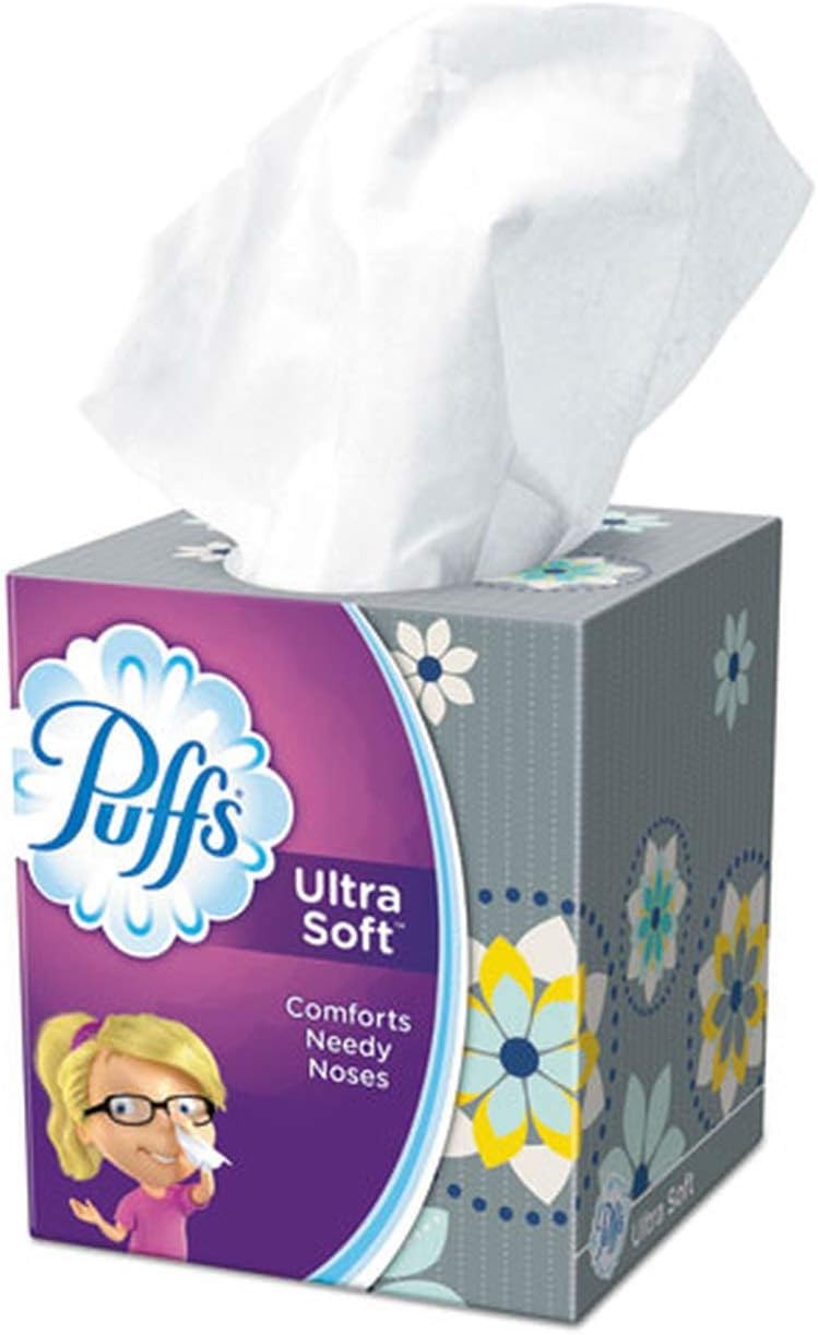 Ultra Soft Facial Tissue, Two-Ply, White, 56 Sheets/Box (11 Boxes)