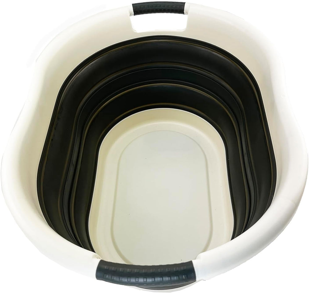 SAMMART 36L (9.5Gallons) Collapsible Plastic Laundry Basket - Oval Tub/Basket...