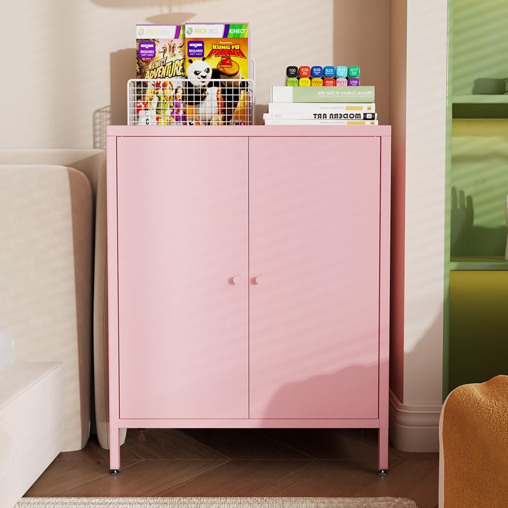 2 Door Metal Accent Storage Cabinet for Home, Living Room,Office Room,Kitchen...