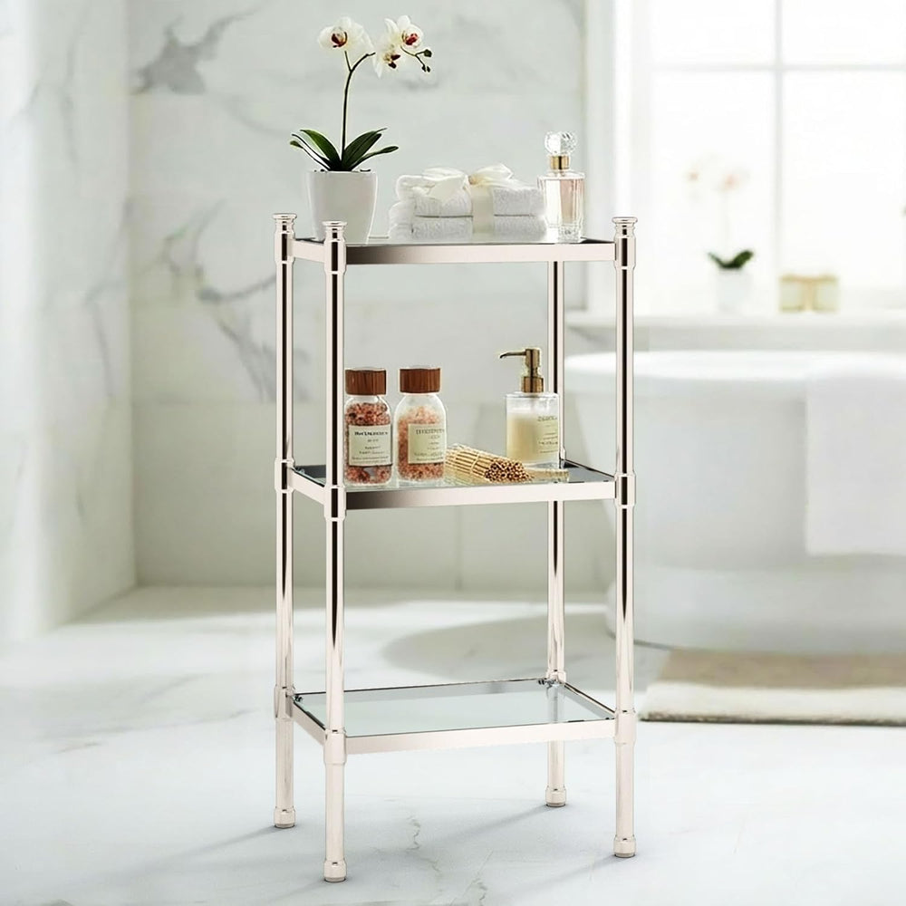 Gatco 1351 3-Tier Rectangle Taboret in Chrome