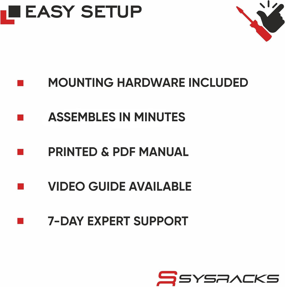 Sysracks 42U Server Rack Cabinet, 19” Floor Standing Enclosed Network Cabinet...