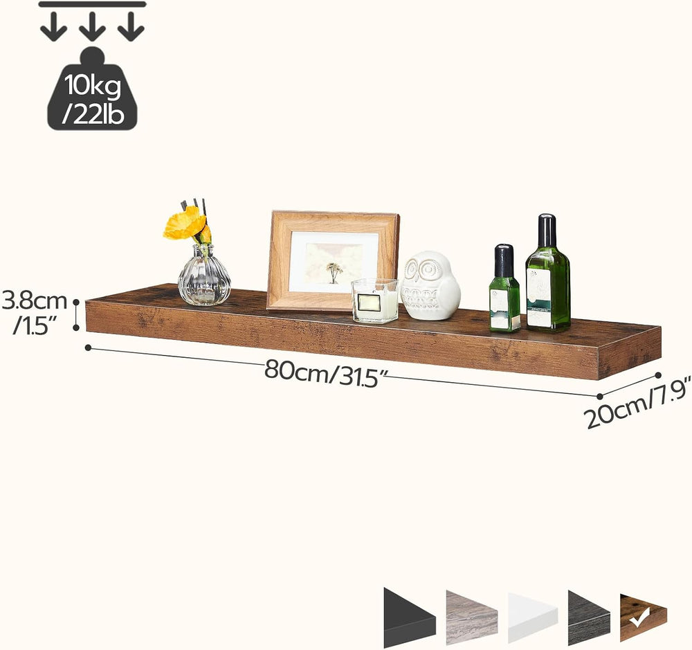 HOOBRO Floating Shelves for Wall, Wall Mounted Shelf Set of 2, 31.5" Han...