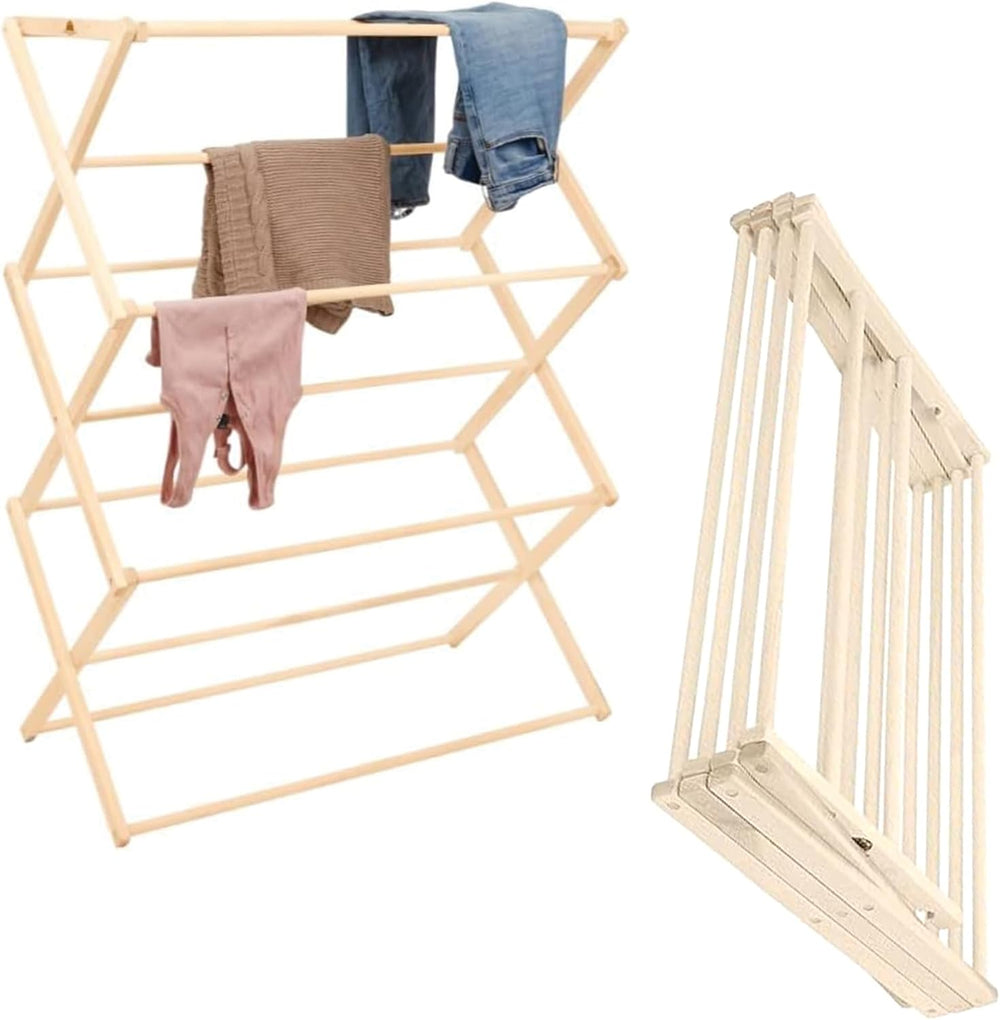 Premium American Maple Clothes Drying Rack - Handcrafted in Pennsylvania - So...
