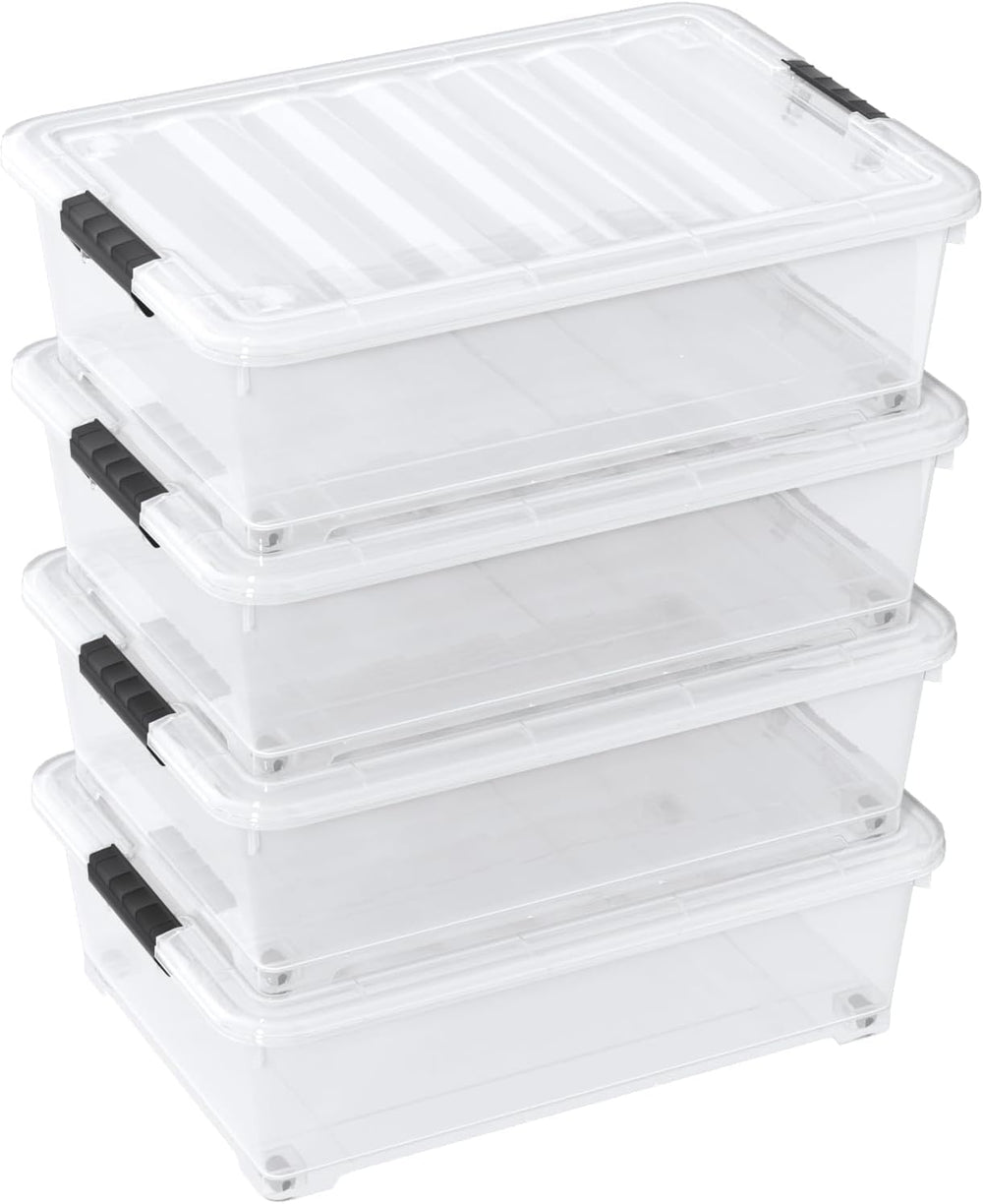 25 Quart Clear Under Bed Storage Container