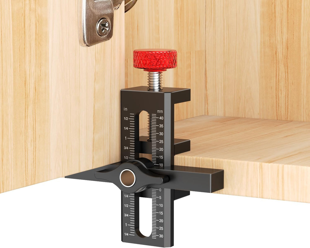 Cabinet Door Mounting Jig with Quick Edge Positioner – Adjustable Cabinet Doo...
