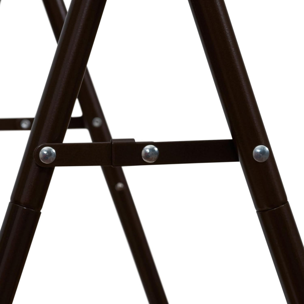 Household Essentials Valet Folding Clothes Rack, Strong Metal X-Frame, Chic D...