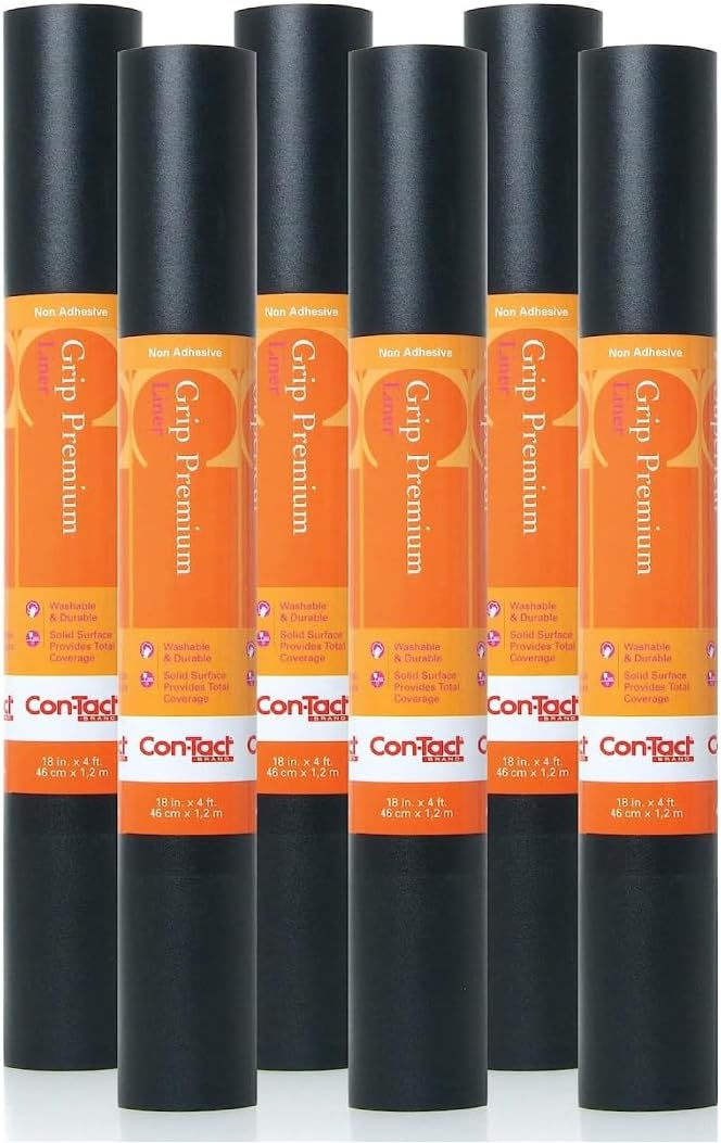Con-Tact Brand Grip Premium Solid Shelf Liner, Thick and Non-Adhesive Drawer ...