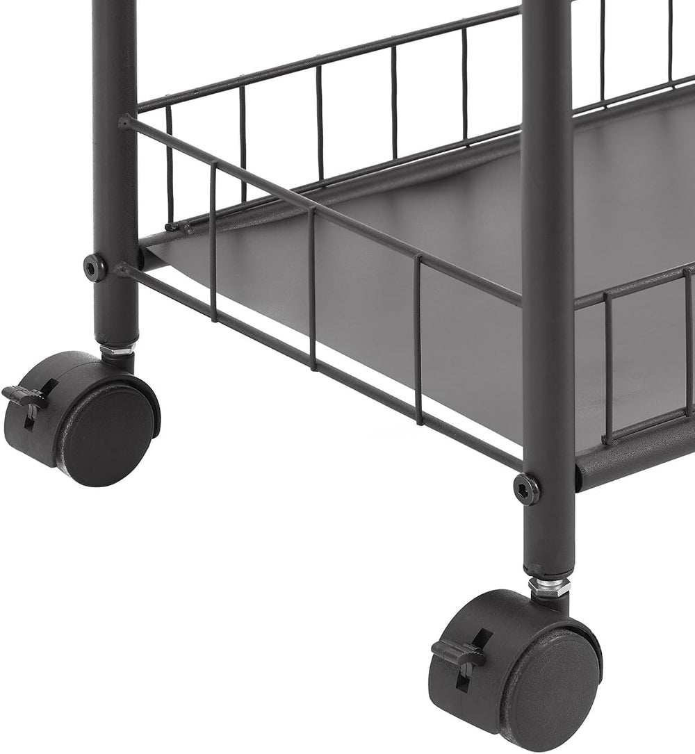 6in 6 Tier Slim Rolling Storage Cart,Mobile Shelving Unit with Wheels