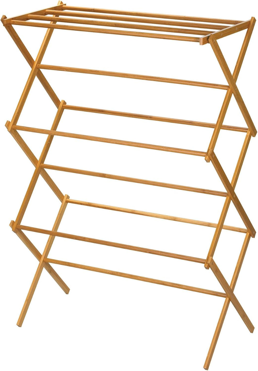 Household Essentials Bamboo Folding Clothes Drying Rack, Upscale Laundry Rack...