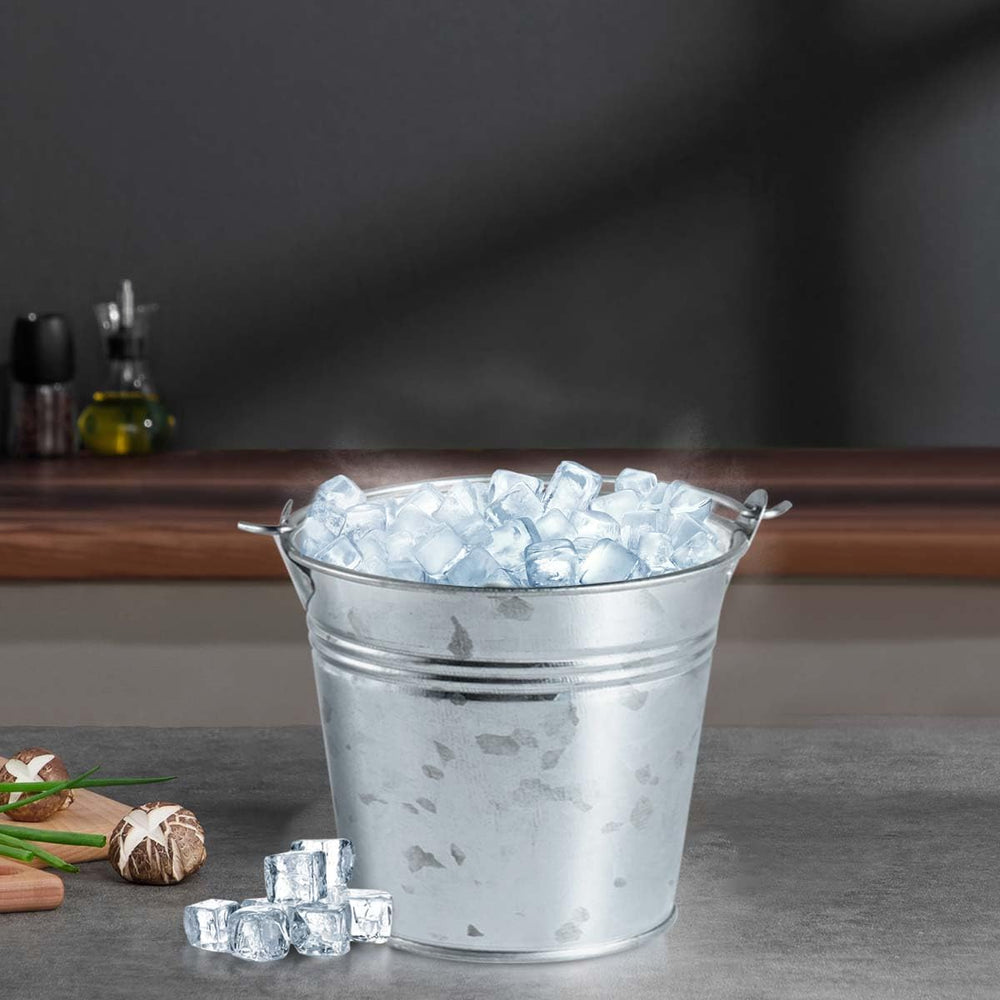 OBTANIM 8 Pack Galvanized Metal Buckets with Handle Ice Pails for Plants, Suc...