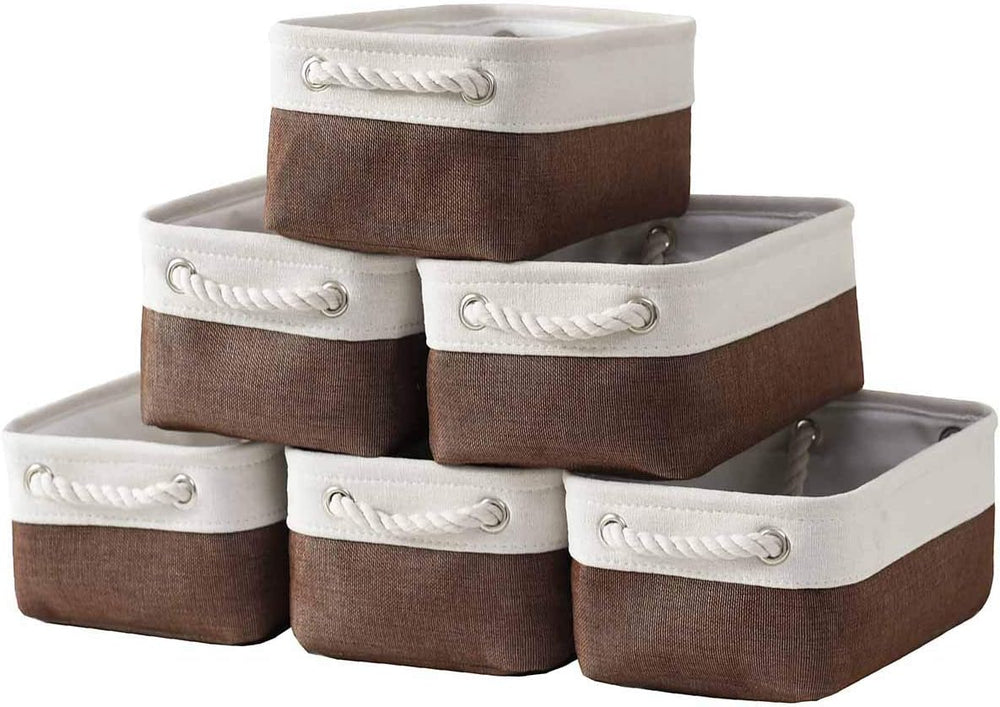 Small Storage Baskets for Shelves,Fabric Storage Baskets for Closet,Rectangul...