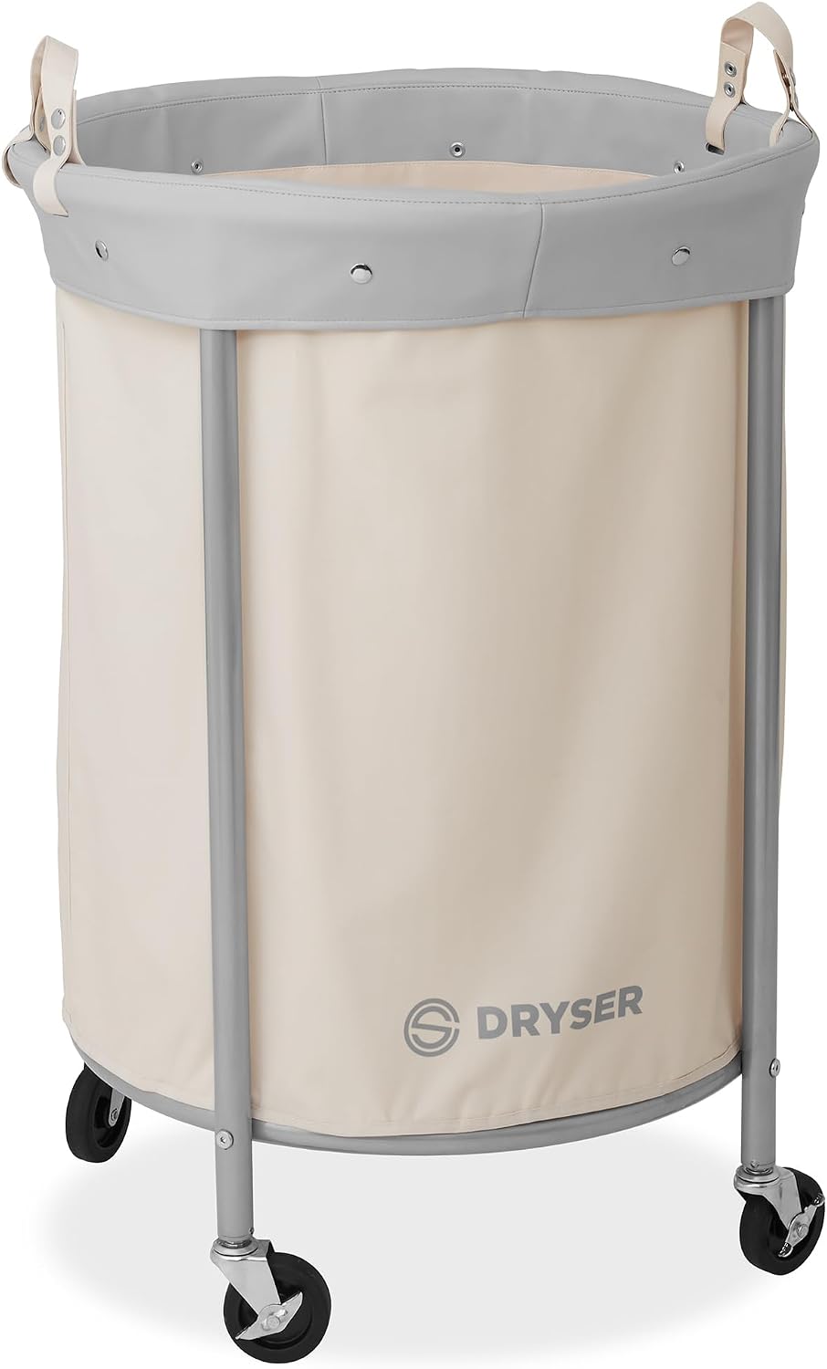 Dryser Laundry Basket with Wheels, 65 Gal. Commercial Round Rolling Laundry H...