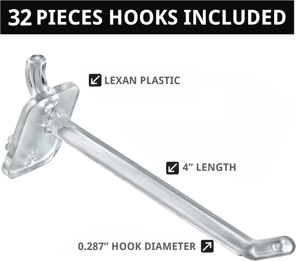 Azar Displays 701414-BLU-4C32 Rotating Countertop Display Kit with Peg Hooks ...