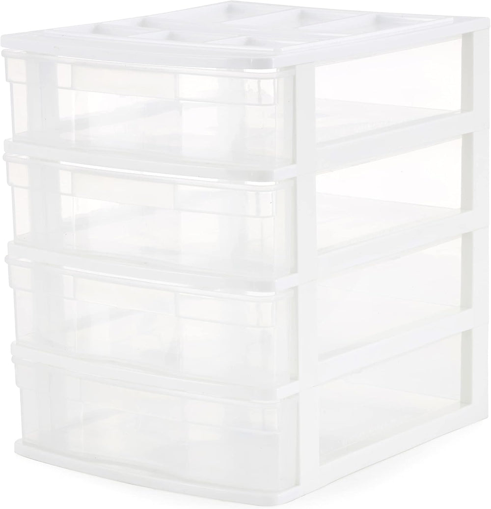 Gracious Living 4 Drawer Desktop & Countertop Organizer w/Organization Li...