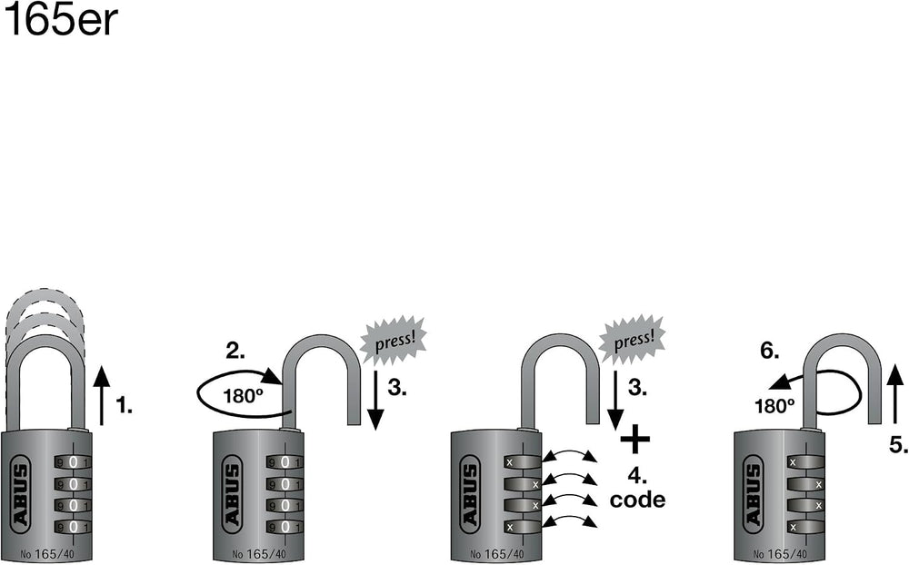ABUS 165/40 Combination Padlock, 32163