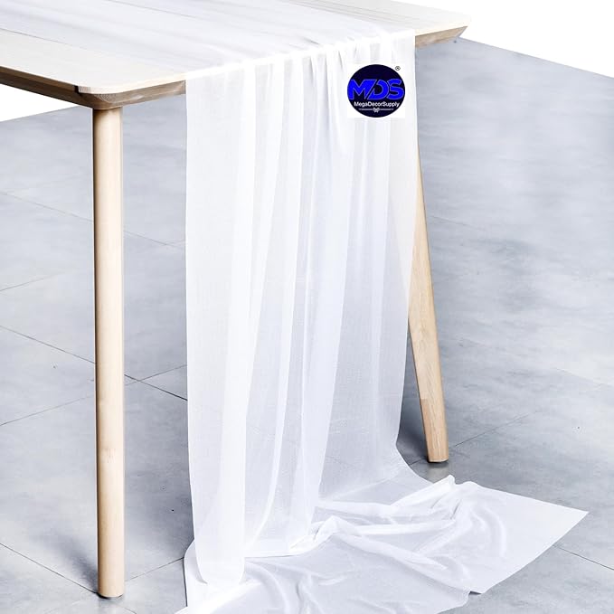 MDS Halloween Chiffon Table Runner - 5 Pack, 29 x 120 Inches, 10ft Each - She...