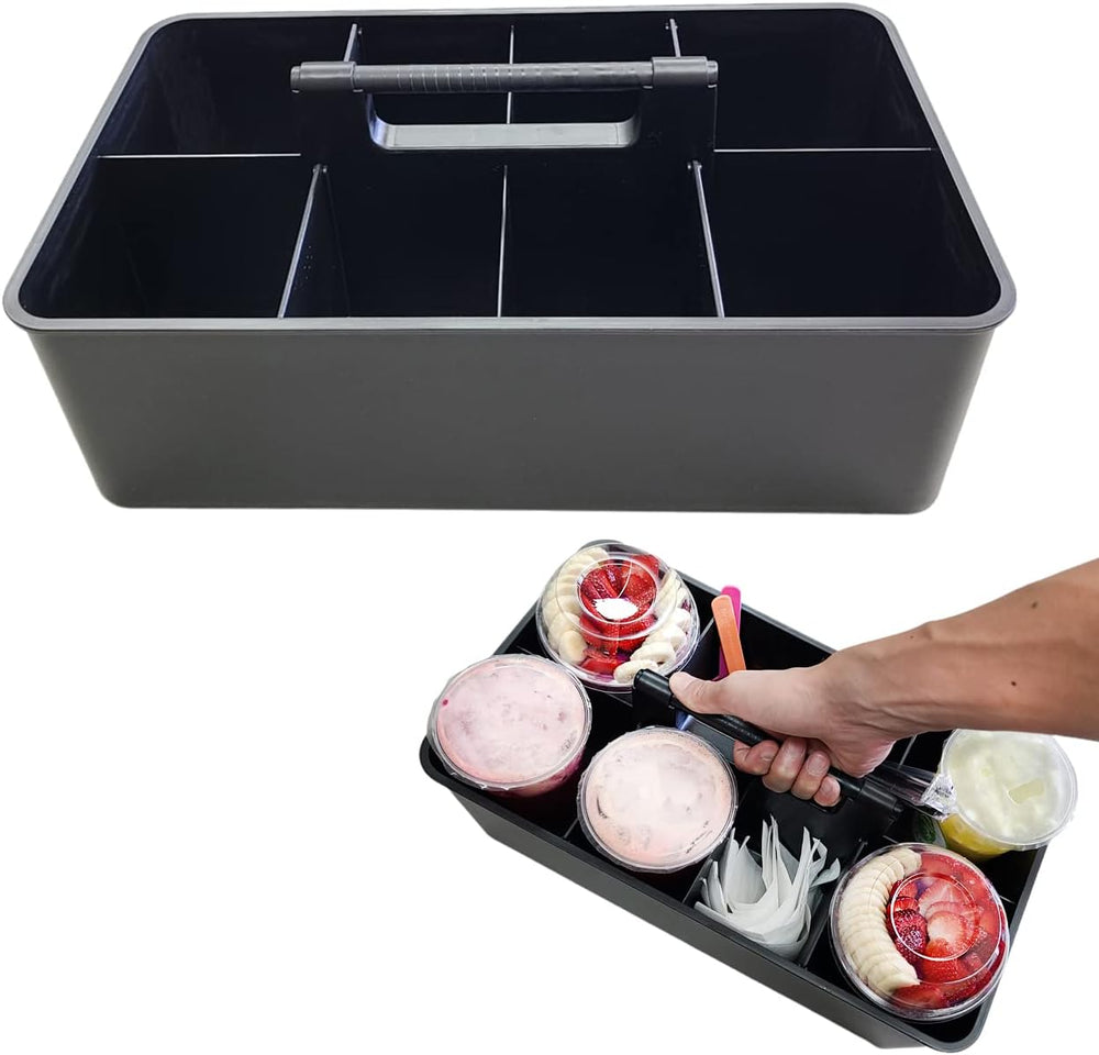 Enjoy Organizer- Commercial Large Portable Caddy Stackable Carry Caddy, Black...