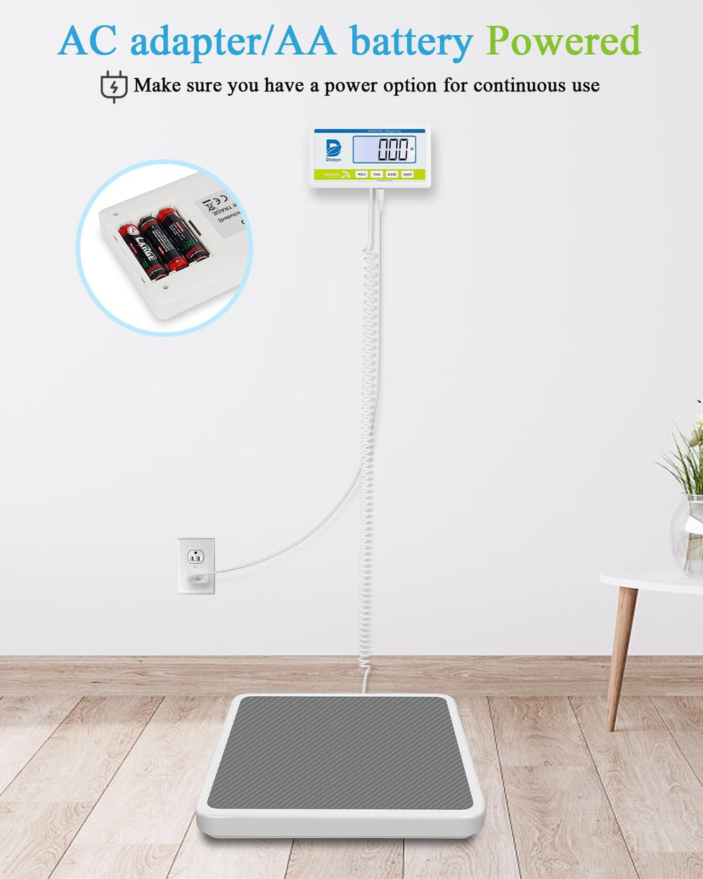 Medical Scale for Body Weight with Digital Display, 660 lb Limit, High Accura...