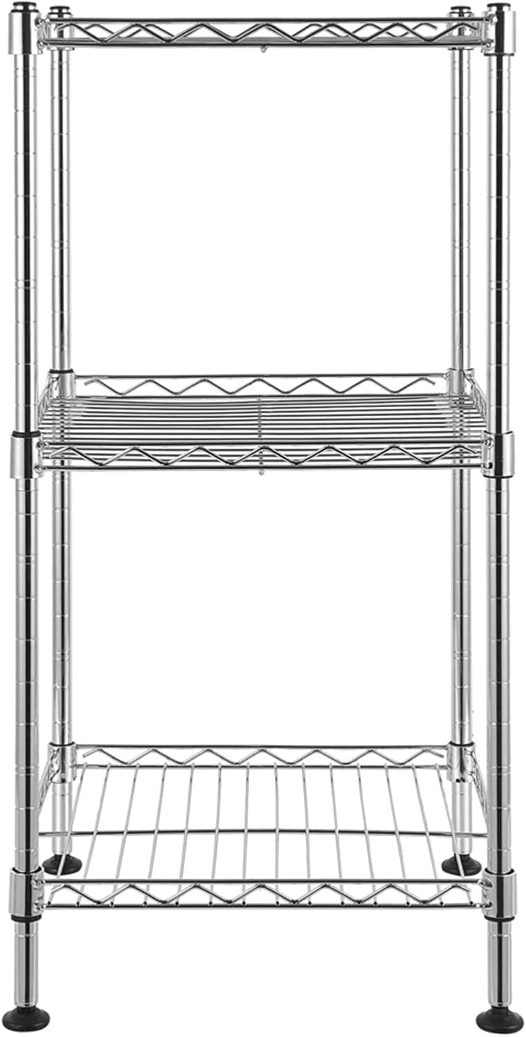 FOXHOLE 3-Tier Wire Shelving Rack Metal Storage Shelf Unit for Laundry Bathro...