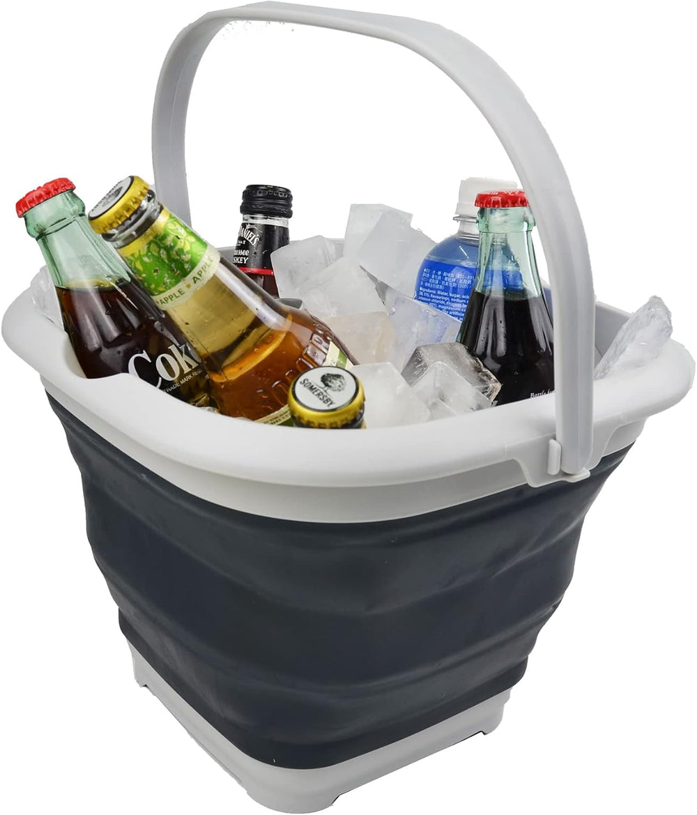 SAMMART 8.5L (2.2 Gallon) Collapsible Square Handy Bucket/Foldable SquareWate...