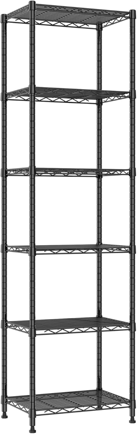 REGILLER 6 Wire Shelving Steel Storage Rack Adjustable Unit Shelves for Laund...